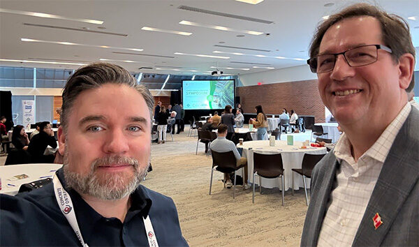 Rob Cooney, Vice President of Construction Innovation at CAC, alongside CAC’s Tim Smith (now retired) at Concrete Ontario’s Low Carbon Concrete Symposium