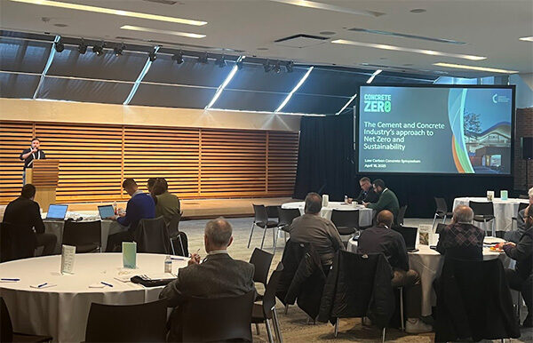 Rob Cooney, Vice President of Construction Innovation at CAC, presenting at Concrete Ontario’s Low Carbon Concrete Symposium